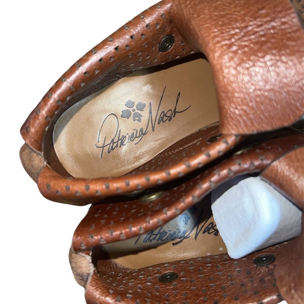 Patricia Nash Women's Sabrina Leather Ankle Boots Size 7.5 Italian Laser Cut - Picture 9 of 12